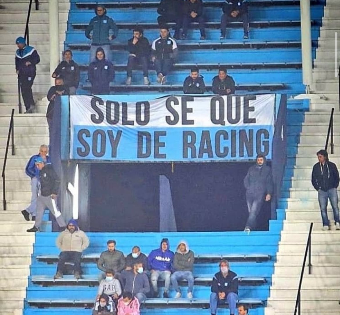 LaNumero1LGI's tweet photo. Solo se que soy de Racing https://t.co/n6VZzcYNea