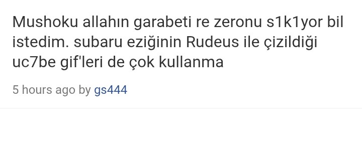 luvisamaa's tweet photo. Anonim bir hesap Myanimelistime gelip böyle bir yorum bırakmış. Ya abi yani ironi değilse çok saçma bir şey bu. Bir hayali karakter için başka bir hayali karaktere triplenmek nedir ya. 😅 https://t.co/P4h15cqDs8