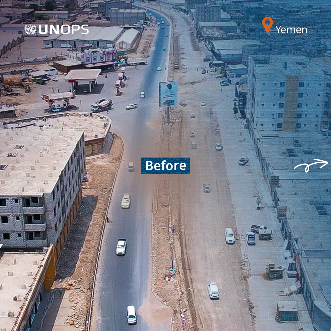 UNOPS_Tokyo's tweet photo. 📍イエメン🇾🇪のBefore→After!
日本政府(@JapanGov)のご支援のもと、アデン市では2.4 km の道路が改修されました。#UNOPS は学校や病院など、計560以上の主要な公共施設へのアクセスを確実なものにしました!
詳細はこちら👉https://t.co/4rPcpFgfss #日本ODA @ODA_mofa_japan @JapanYemen39355 @UNOPSMiddleEast