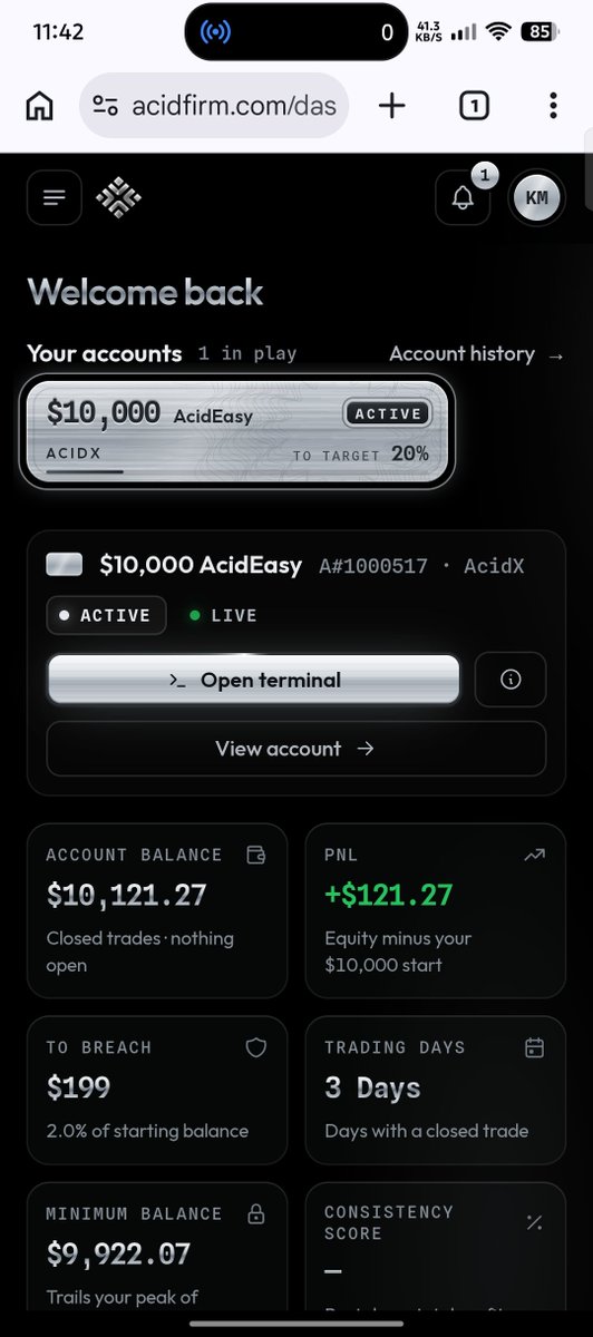 Sakib1760441's tweet photo. I got my free 10k account.. Very good account.. Zero spread.. Instant exucutation.. Low fee.. Overal good.. You can claim a free account by doing simple task.. And their payout came in 5minite.. Thanks @acidpropfirm https://t.co/OV2qIY0mRi