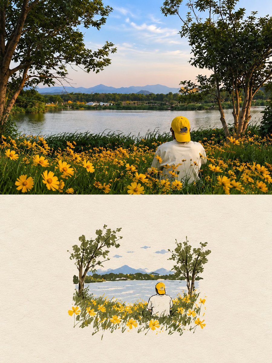 Photo Illustration Split Poster