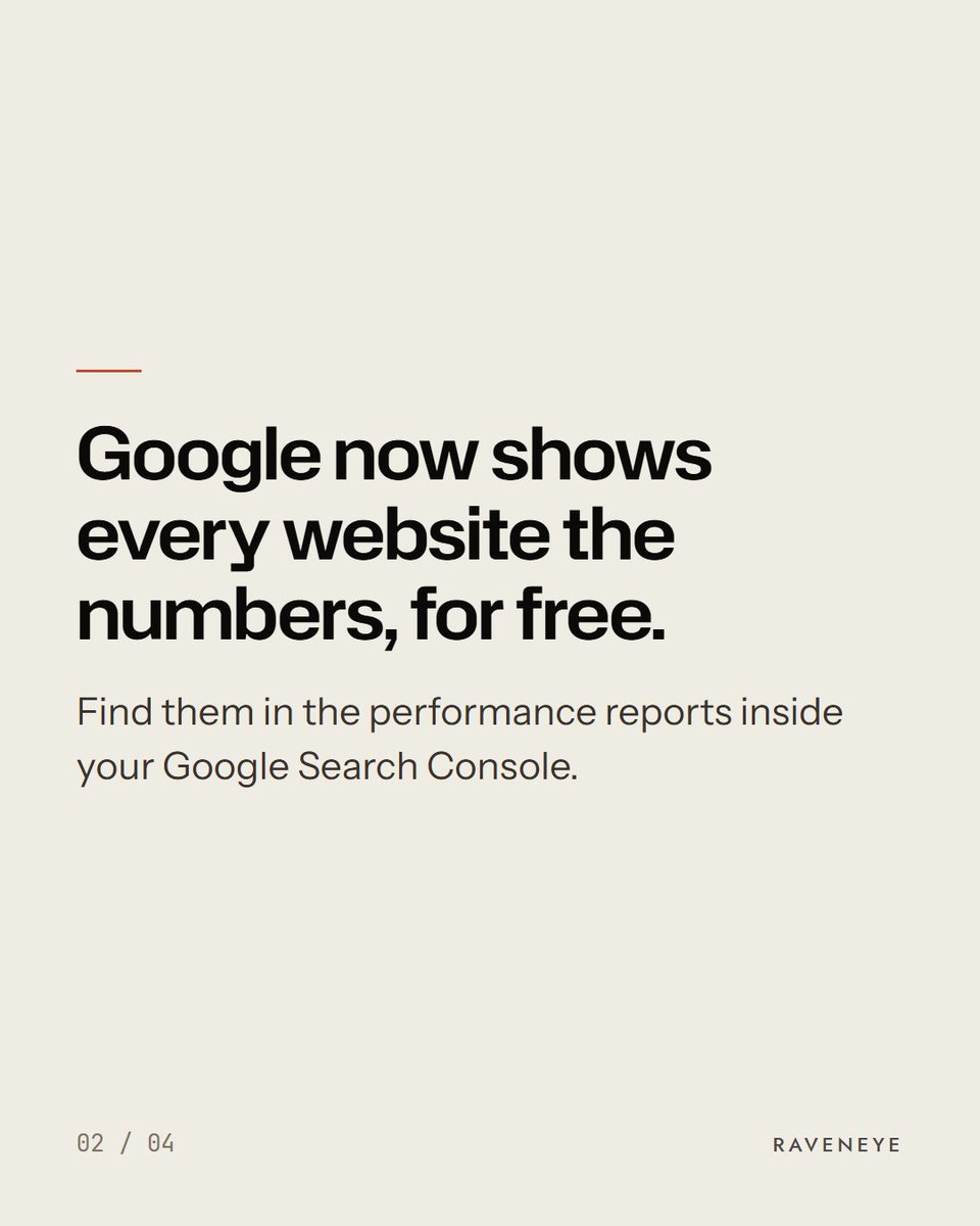 Raveneyeglobal's tweet photo. See how often your pages appeared in Google's AI Overviews and AI Mode. Since August, Google shows every website the numbers, for free, in their Search Console. You can look at your own data today. Even a zero is a number to build from.

#googleAIOverviews https://t.co/uBOFoi4zkT