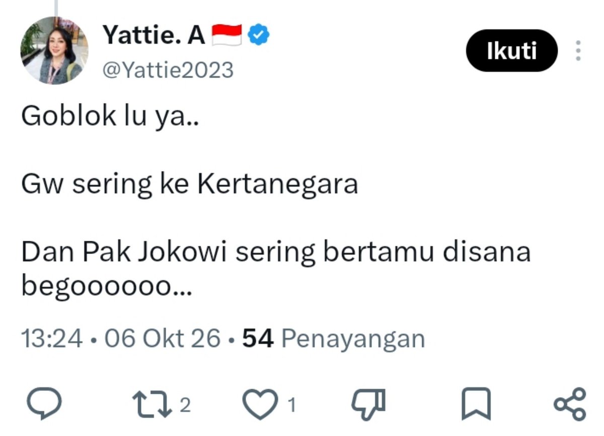 _Sadewa__'s tweet photo. Dasar penipu banyak bacot.
Katanya SERING ke Kertanegara dan bersamaan ada Jokowi, giliran diminta mana fotonya banyak alasan.

@Yattie2023 p3nipu asu 👈🖕😂 https://t.co/3pYulx4xTV
