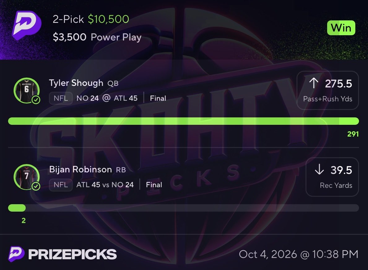 SkohtyDFS's tweet photo. 9 FOLLOWERS GETTING BLE$$ED for liking this tweet❤️‍🔥
TWO MAN LOCK = CASHED 🏈🔒 22,000 EYES ON IT…WHO TAILED? ✅
GET IN MY PREMIUM👇
https://t.co/SDnXkNQSoK
https://t.co/SDnXkNQSoK
#PrizePicks #GamblingX #NFL https://t.co/y5joa0ySSw