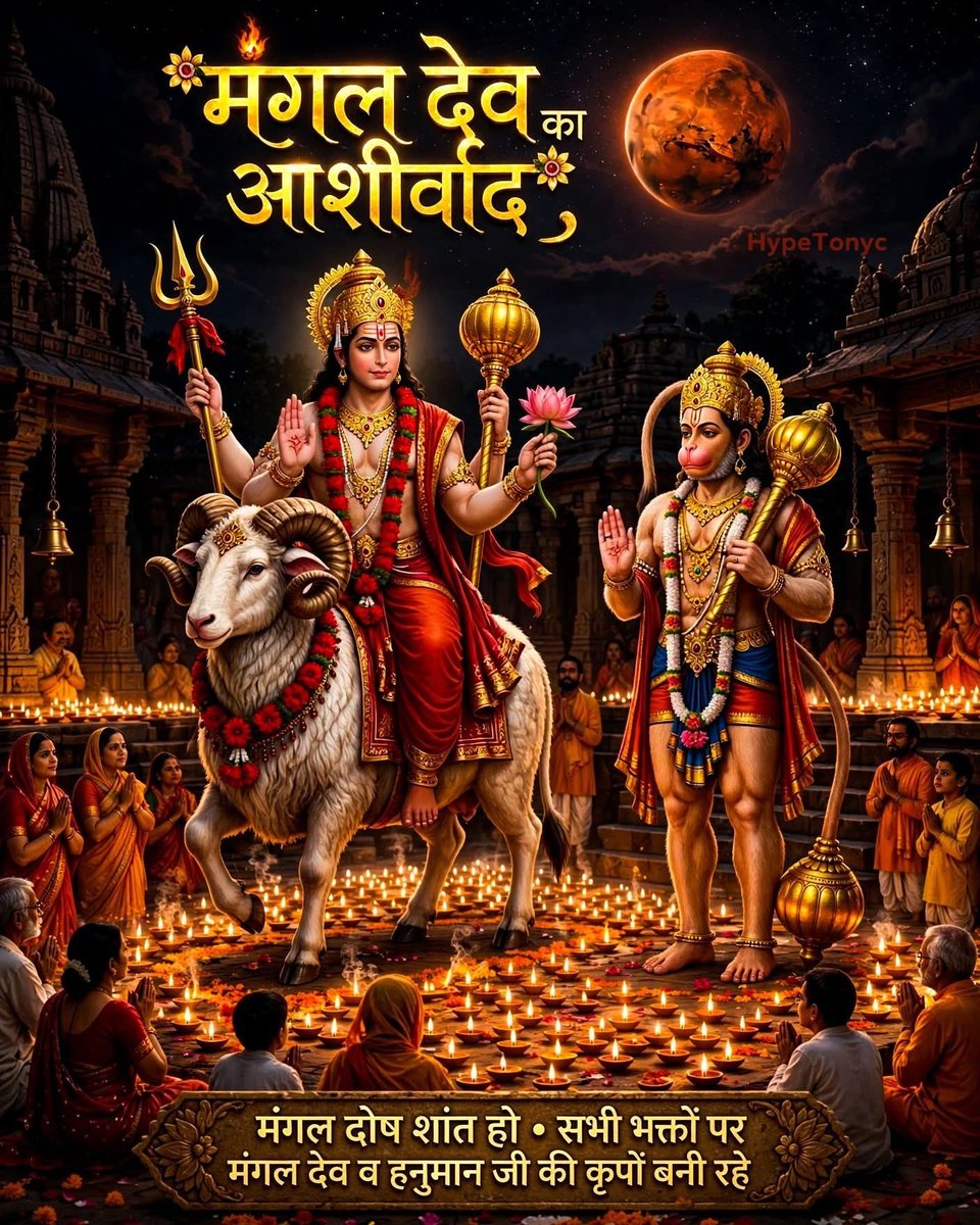 png60's tweet photo. मंगल देव और बजरंगबली का दिव्य मिलन। 🔴 🚩
जब मंगल ग्रह के अधिपति अपने मेष वाहन पर आशीर्वाद देते हैं और हनुमान जी गदा से रक्षा करते हैं, तो मंगल दोष शांत हो जाता है। आप पर भी मंगल कृपा बनी रहे।
#MangalDev #JaiHanuman #Mangaldosh https://t.co/h4KRlQnAM4