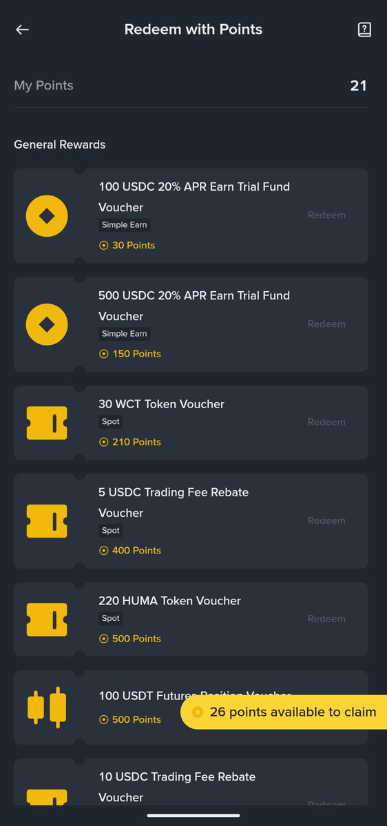 KazeBNB's tweet photo. I opened Rewards Hub to understand Binance Points properly, and what caught me wasn’t another points counter.

It was realizing that things I already do across Binance can now connect into one longer-term rewards system.

Binance Points is designed around eligible everyday activity.

Spot trading, Futures, Convert, P2P / fiat deposits, bStocks, even posting on Binance Square can count where eligible.

The flow itself is simple:

Complete eligible activities, earn Points, claim them in Rewards Hub, then redeem them for the rewards available to you.

One detail I nearly missed is the 5-Day Weekly Bonus.

You can unlock it by completing qualifying daily tasks on 5 or more days during the week.

They don’t have to be five consecutive days.

And there’s another detail worth remembering:

Points must be claimed within 14 days of issue.

If you leave them unclaimed, they expire.

Depending on your region and eligibility, available rewards can include things like trading fee rebates, Futures free positions, Earn trial funds, VIP upgrades and Binance merchandise.

What I like about the idea is that it doesn’t ask you to completely change how you use Binance.

It connects eligible activity you may already be doing into one Rewards Hub.

I’m curious what people would actually want most from Binance Points though.

Fee rebates? Binance swag? Amazon vouchers? Spotify vouchers? Something else?

Activities, rewards and availability can vary by region and user eligibility, so always check what applies to you and use official Binance information.

#Binance #BinanceAcademy #LearnWithBinance #BinancePoints #Rewards #BinanceSquare #Crypto #Web3 #RewardsHub