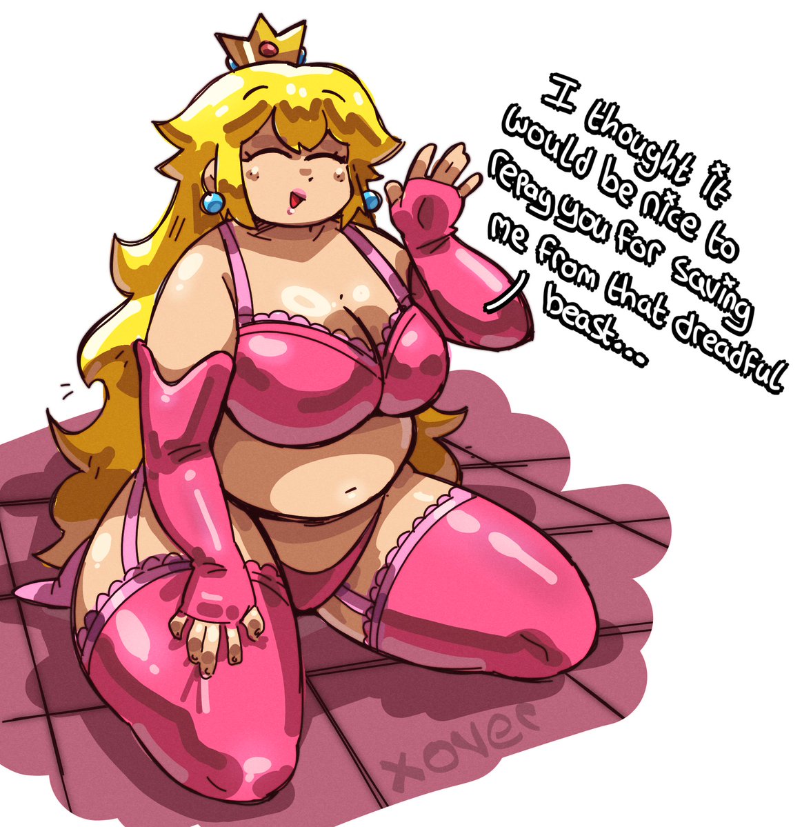 Xoverlin's tweet photo. I'd brutally molest bowser if it meant i got to have Thicc peach. #nsfw #princesspeach https://t.co/AzilMfDwOh