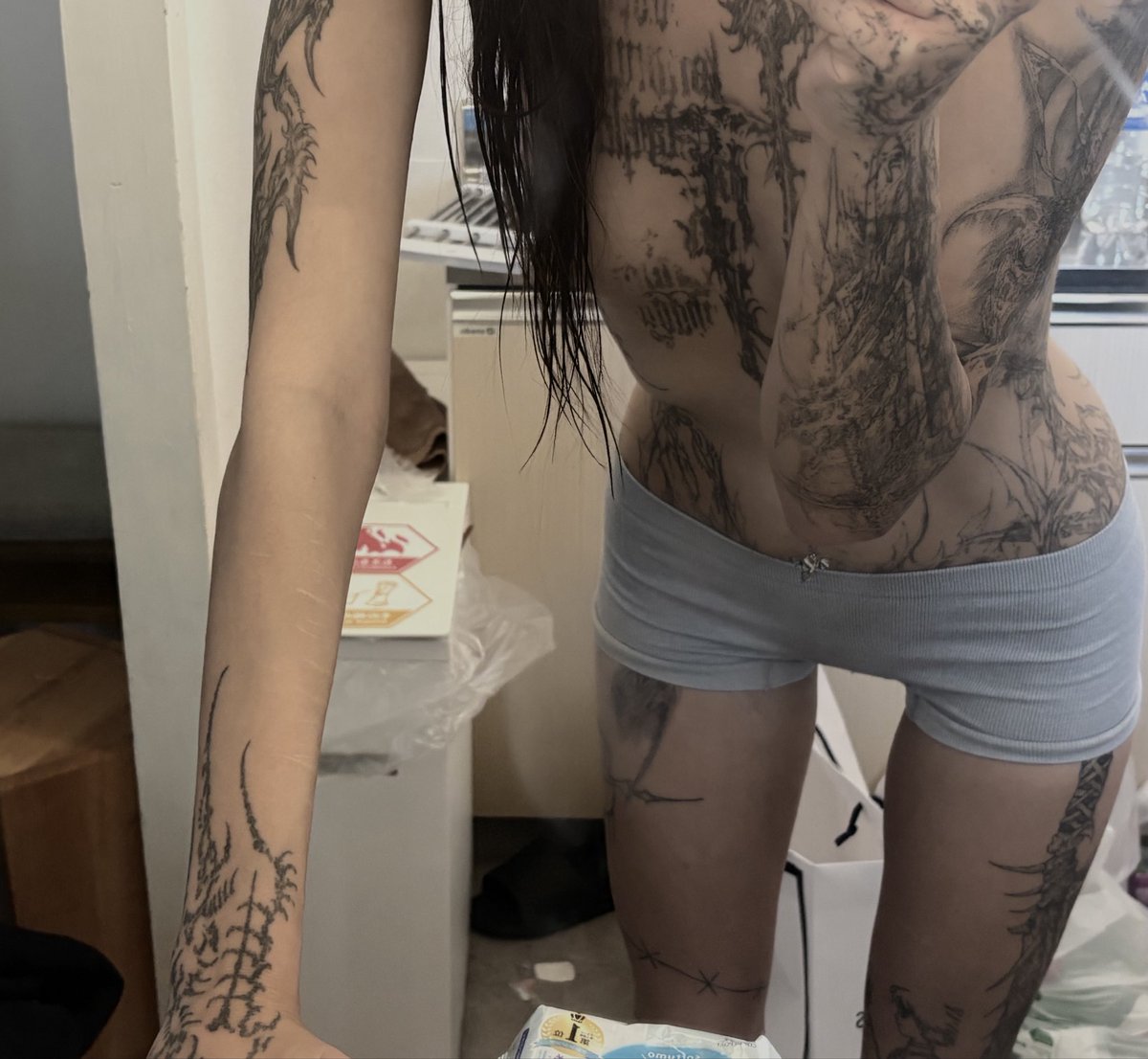 etiarana's tweet photo. i guess i am a tiny bit tatted https://t.co/p9Nbl47ggk
