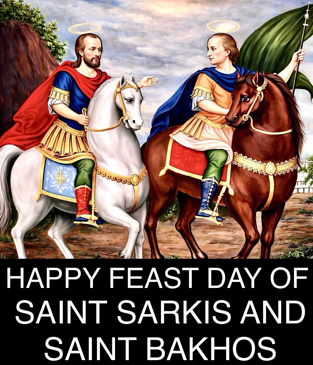 Saint__Charbel's tweet photo. HAPPY FEAST DAY OF SAINT SARKIS AND SAINT BAKHOS

May St Sarkis and St Bakhos courage and commitment be the light that leads us closer to Our Lord Jesus and His teachings.

View the links below to learn more about the history of St Sarkis &amp; St Bakhos:

https://t.co/12C9isy8VB https://t.co/kvN34rgHgN