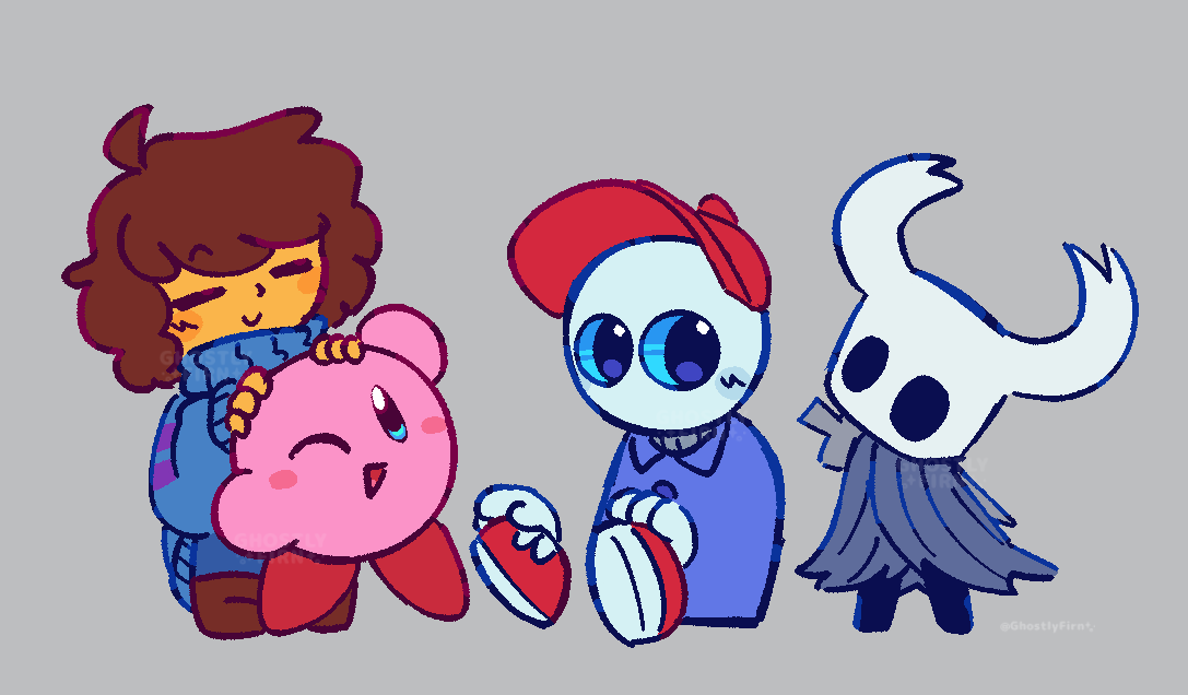 GhostlyFirn's tweet photo. meetup of little guys (gender neutral) that can beat the shit out of you
#undertale #kirby #endacopia #hollowknight https://t.co/CXN5P6k6wy