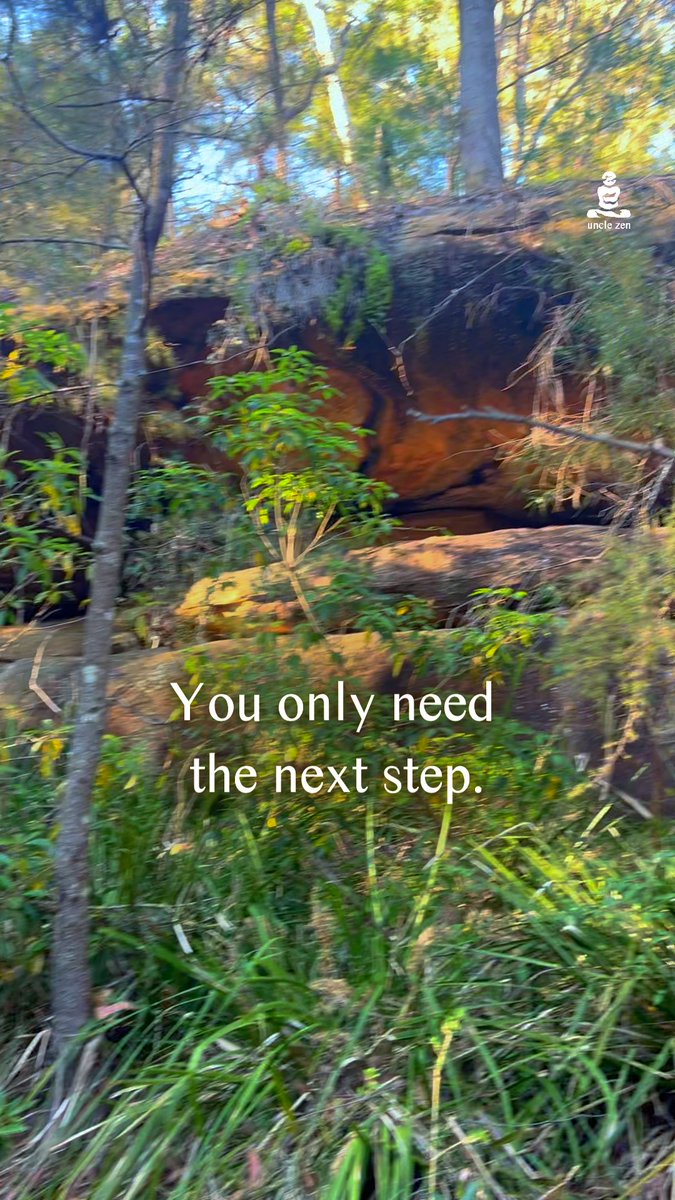 unclezenincense's tweet photo. You've been trying to see the whole way ahead. You only need the next step. The rest can wait until you get there. 🌿

`#UncleZen #SlowLiving #Courage` https://t.co/t9f328czhd