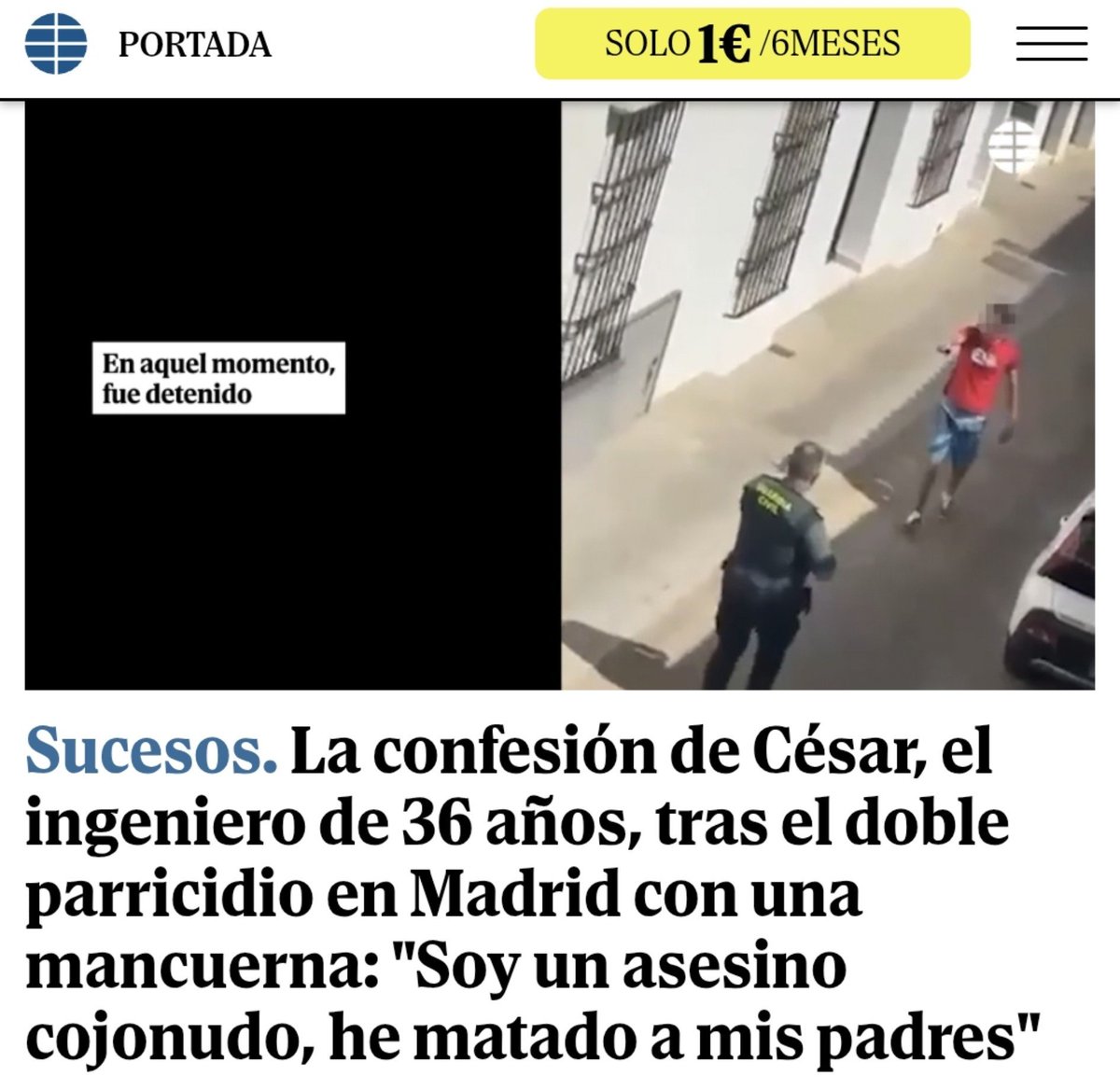 JosemaVallejo's tweet photo. Recordad que cuando dijimos que la Guardia Civil debió liquidarlo, nos llamaron fascistas.

Recordad que cuando dijimos que había que encerrarlo en un psiquiátrico, nos dijeron que un enfermo mental está mejor en su casa.

Ahora ha asesinado a sus padres y nadie es responsable. https://t.co/xUWRVYKatt