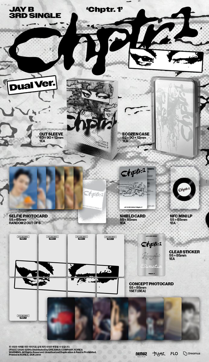 528hzkr's tweet photo. JAY B 3rd Single ‘Chptr. 1’
Dual Ver. / Honeydew Ver.

🍈 PRE-ORDER
2026.10.06 3PM ~ 10.26 11:59PM (KST)
🔗 PRE-SALE Link TBA

2026.10.27 6PM (KST) RELEASE

#JAYB #제이비 #528Hzkr 
#Chptr1 #Honeydew https://t.co/vfBPLZYBvm