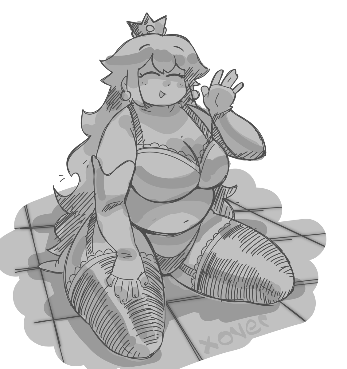 Xoverlin's tweet photo. Peach Sketch https://t.co/gXhJaGernw