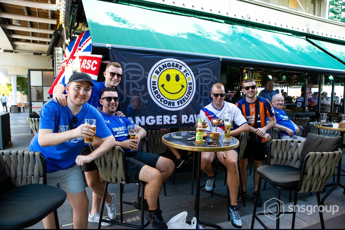 LucasLacassie's tweet photo. #OnThisDay in 2023 Rangers fans at Limassol
#Gers #AwayDays #AwayFans #EuropaLeague #UEL https://t.co/BCZ9vLctgI