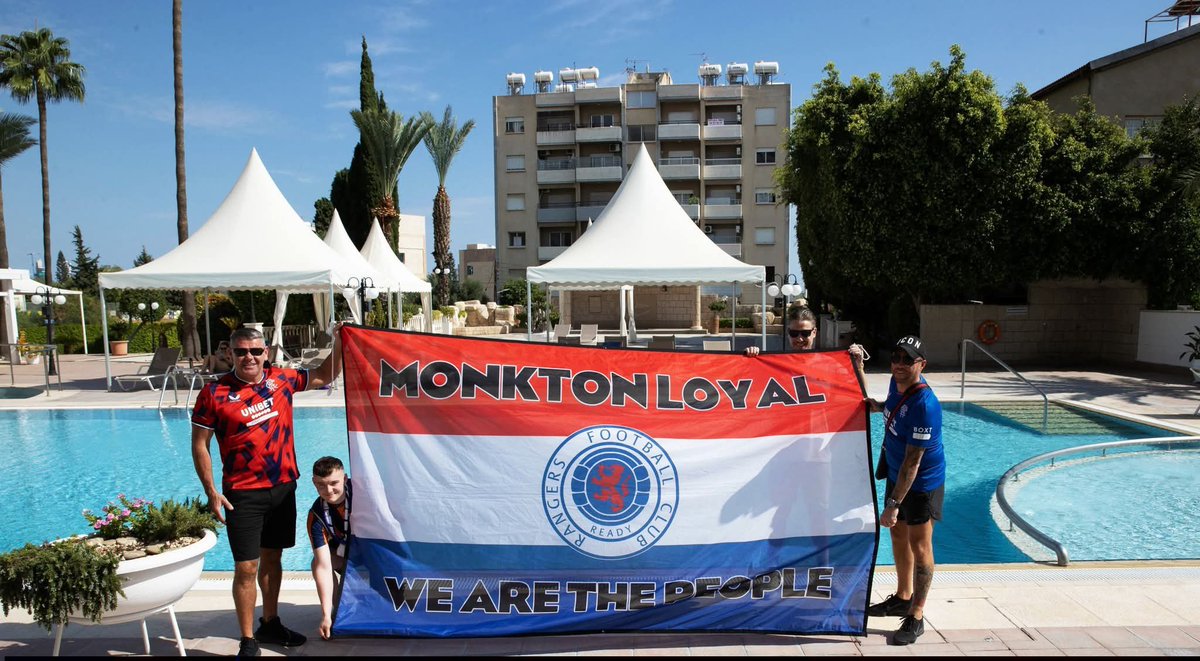 LucasLacassie's tweet photo. #OnThisDay in 2023 Rangers fans at Limassol
#Gers #AwayDays #AwayFans #EuropaLeague #UEL https://t.co/BCZ9vLctgI