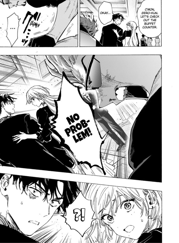 senjogt's tweet photo. Kinosaki and Gero really thought Beppu would lose interest after finding out Kinosaki was a man, only for him to PROPOSE Gero’s face when he realized someone might actually steal Kinosaki away from him LMAOOO https://t.co/eJcdAWqjqT