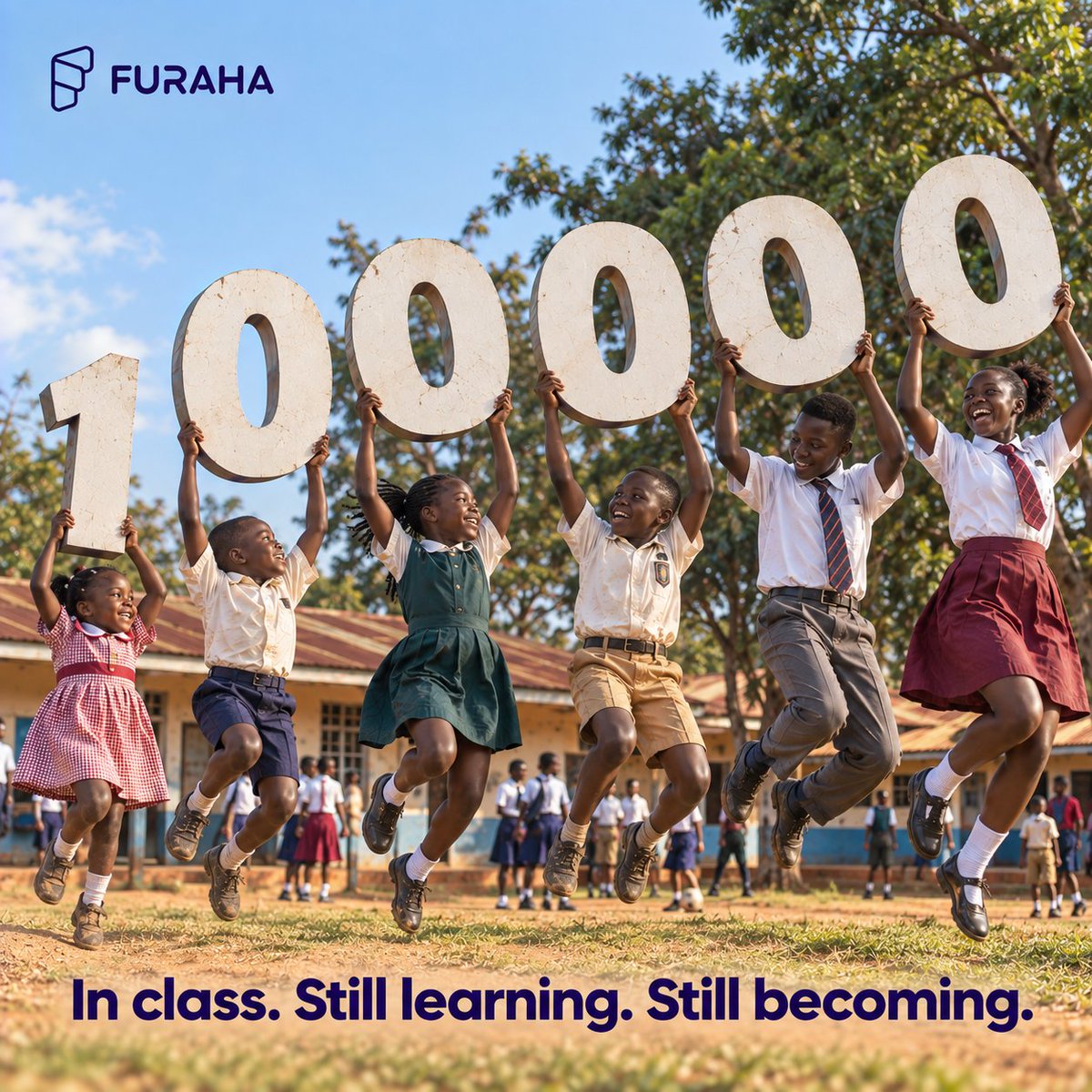 FurahaFinserve's tweet photo. 100,000 CHILDREN KEPT IN SCHOOL!

They went to class, learned and laughed with friends. Behind many of those school days was a parent making school fees possible and trusting Furaha to help.

To every parent who trusted us: thank you.

#Furaha #nochildleftbehind #10000reasons https://t.co/Ecf9LvXIpr