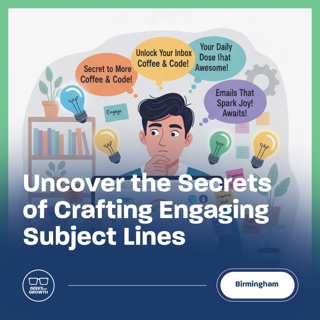TGG_Birmingham's tweet photo. Crafting effective subject lines is crucial in email marketing. They must grab the recipient's attention and compel them to open the email. This involves employing personalization strategies, utilizing action-oriented language, and sometimes invoking curiosity or urgenc... https://t.co/Svcs6k4u2A