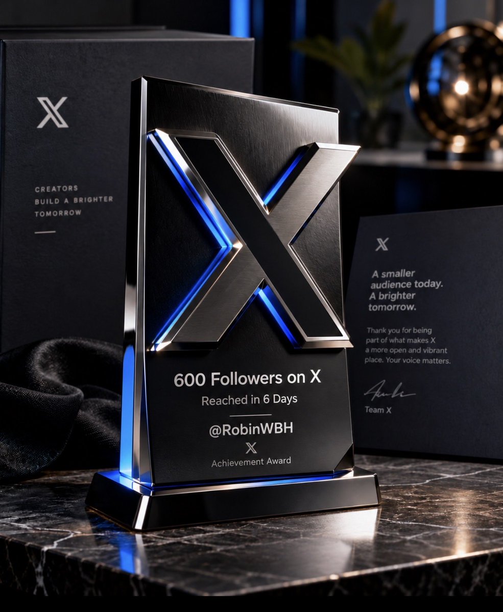 RobinWBH's tweet photo. Finally reached 600 After only 6 DAYS🤯🥳🥳🥳🎉🎉THANK YOU ALL🙌 

@X is hands down the best Platform. Let’s connect if you love X https://t.co/rAFWVmzpZ2