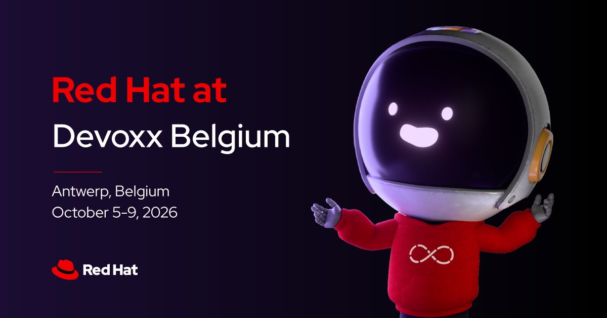 RedHatEvents's tweet photo. We're ready to connect with you at booth #8 at #Devoxx Belgium! Join us for breakout sessions, demos and daily giveaways. @rhdevelopers 
https://t.co/V8qD8pjezP https://t.co/OMwJl2Mmkh