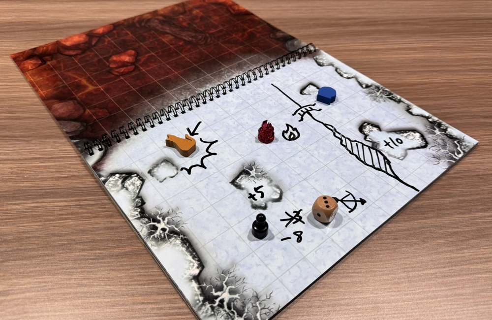 PH_webshop's tweet photo. 【2026年10月発売予定】
#TRPG やミニチュアゲームですぐに使える、お手軽マップブック第二弾！
ホワイトボードマーカーで直接書き消し可能な完全新規マップを30枚収録。
※本商品のみで遊ぶことはできません 

『タクティカル・マップブック Vol.2』

ご予約は↓から！ 
https://t.co/lSIlq2iLKn

#5e https://t.co/t1ySQGBZat