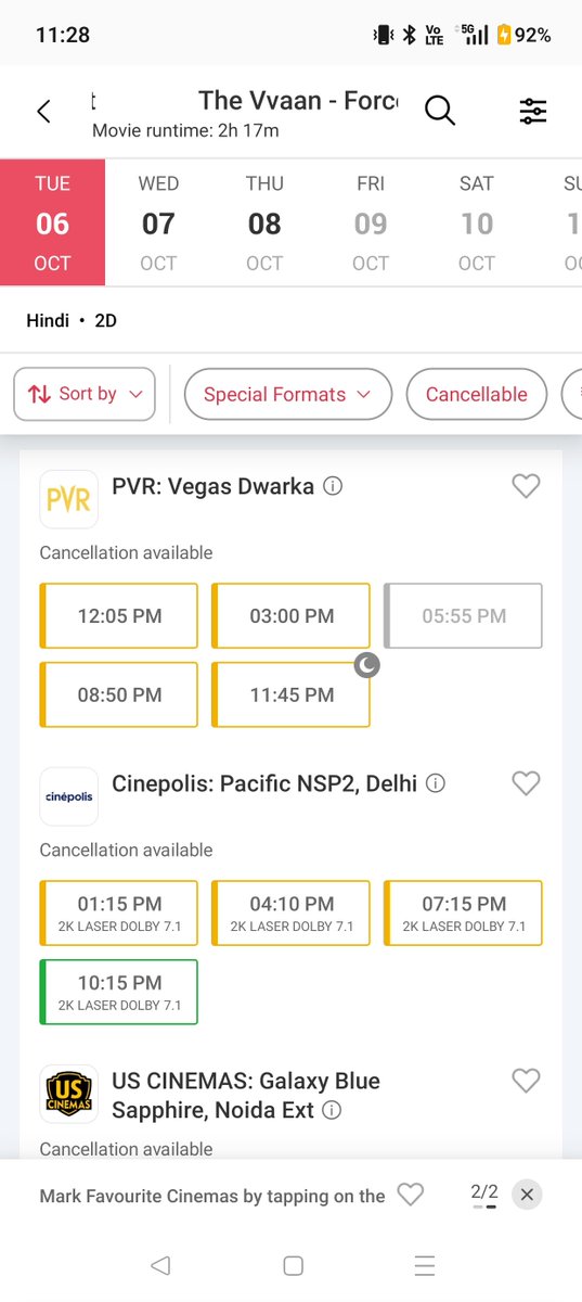 Sidfanworld's tweet photo. #THEVVAAN is Roaring again in Delhi &amp; NCR on Tuesday despite limited shows 🐯🔥🔱 

@SidMalhotra @balajimotionpic @TheViralFever 

#SidharthMalhotra https://t.co/bU9HHUPMvo