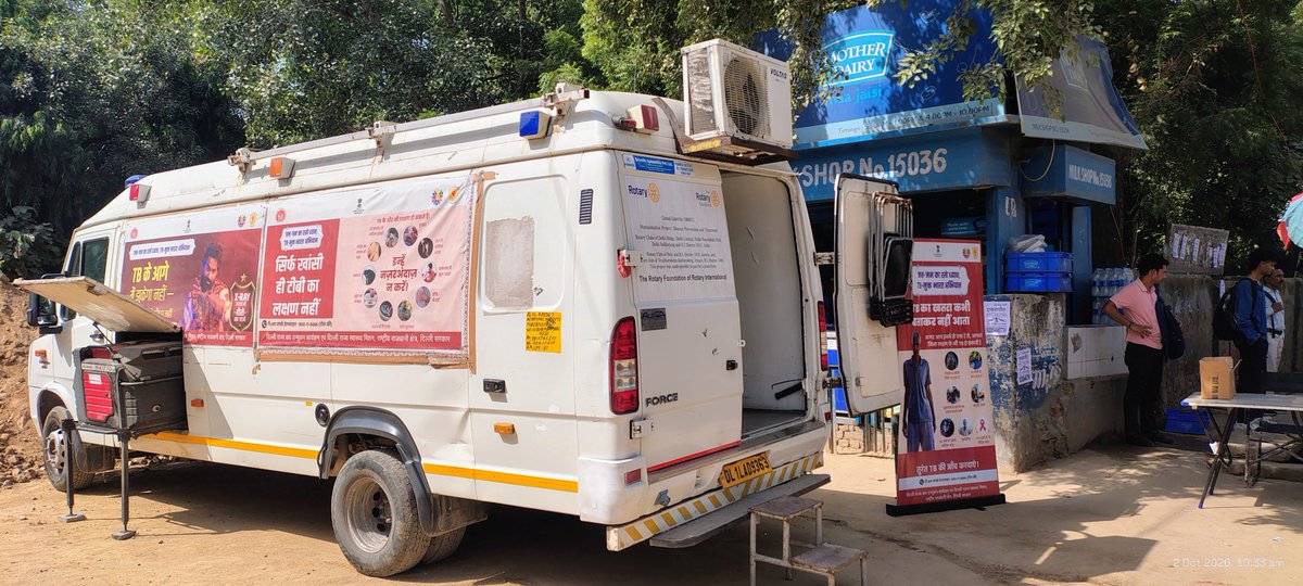 official_NITRD's tweet photo. On 02.10.2026, an Ayushman Aarogya Shivir was held at Ambedkar Nagar Khanpur Dispensary through the X-ray Van for TB screening.

45 screened | 33 X-rays | 7 abnormal X-rays | BP &amp; Sugar tests: 33 each.

#TBMuktBharat #YesWeCanEndTB #NTEP #TBFreeIndia #EndTB
@TBMuktBharat https://t.co/4POfHrgsYN