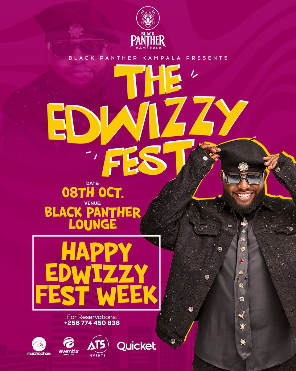 BusingyeJose's tweet photo. The #EdwizzyFEST is going down on 8th October, and tickets are almost sold out! 🔥🎟️
When I say run, RUN and grab your ticket before it’s too late. Don’t miss the biggest moments, the energy, and the unforgettable experience.
Get yours now: https://t.co/HZZuUnTqc1
📆 8th October
📍 Black Panther Lounge