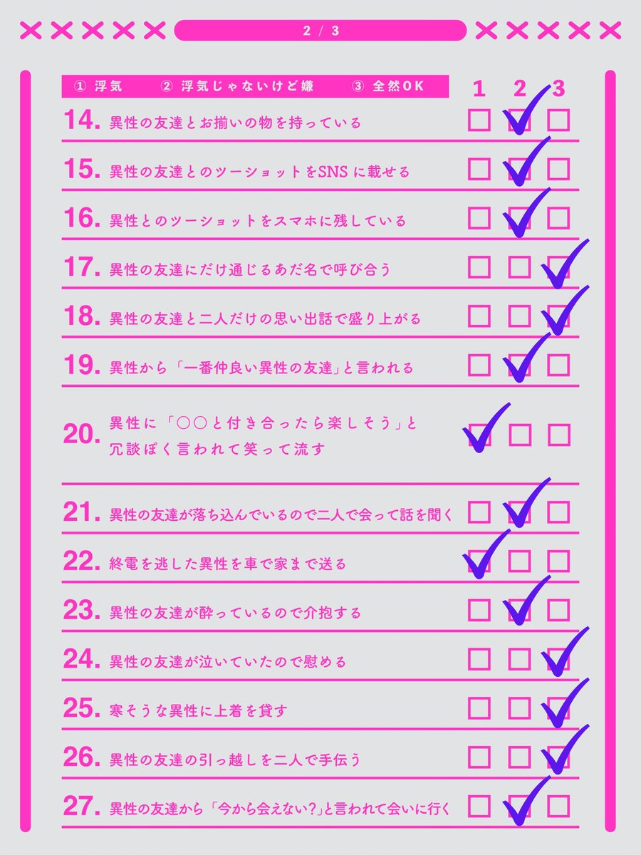 _IGU_VRC's tweet photo. 流行ってたからやってみた🐣

難しい質問内容だ🌪️
異性との詳しい関係性にもよるから
なんとも言えない部分はある🧑‍🩰 https://t.co/n6HLdG8r1G