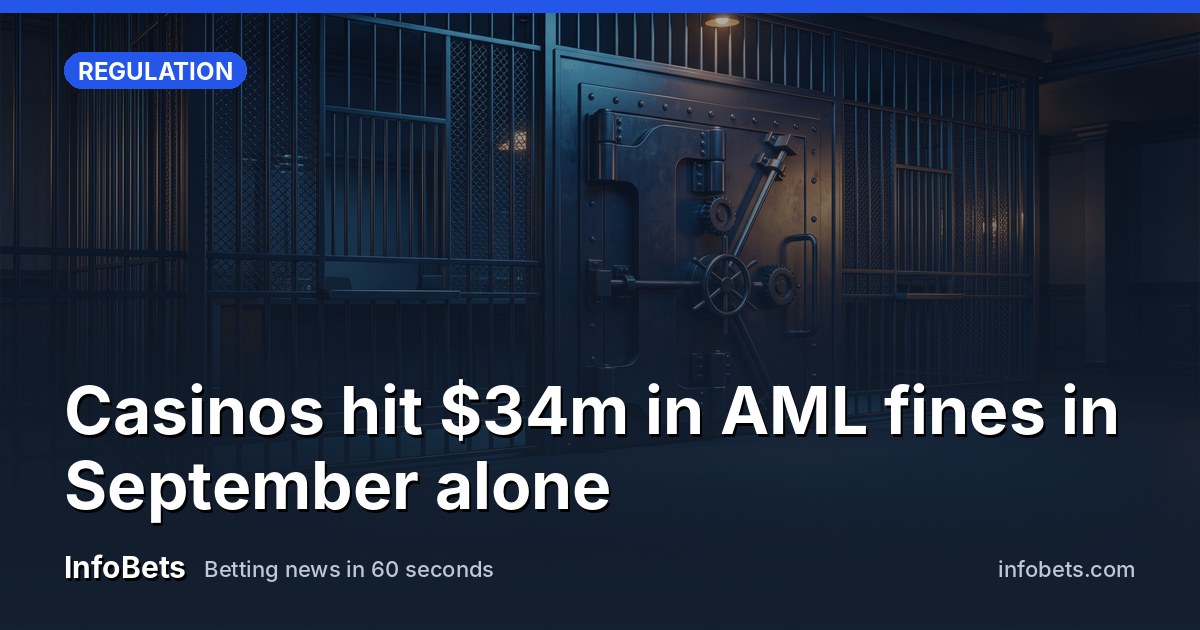 infobetscom's tweet photo. Casinos hit $34m in AML fines in September alone

Should casinos face bigger fines when internal red flags get ignored?

#AML #G2E https://t.co/Q7qK0HzX40