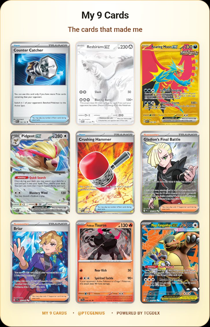 Octopusinuse's tweet photo. 18 cards that made me 

@RoaringLugia knows abt the tauros
They need to add 12 ,18 slots editiion beacuse 9 isnt enough https://t.co/J81cb28n2c