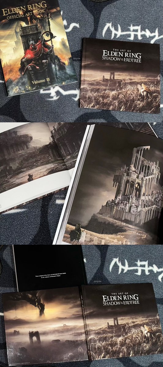 einyvie's tweet photo. my elden ring artbooks https://t.co/rQRCvUCzIR