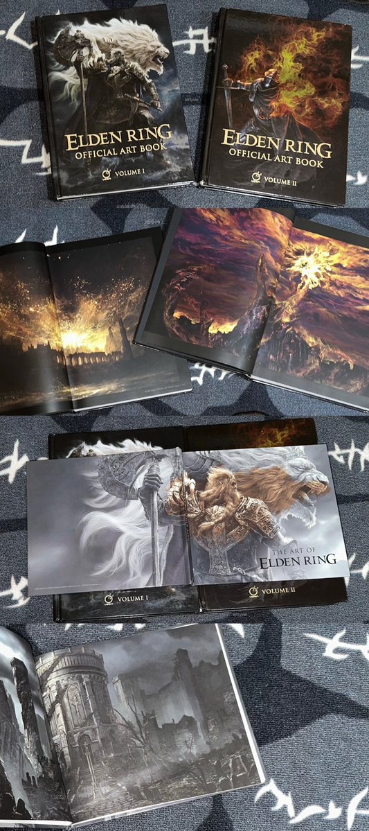 einyvie's tweet photo. my elden ring artbooks https://t.co/rQRCvUCzIR