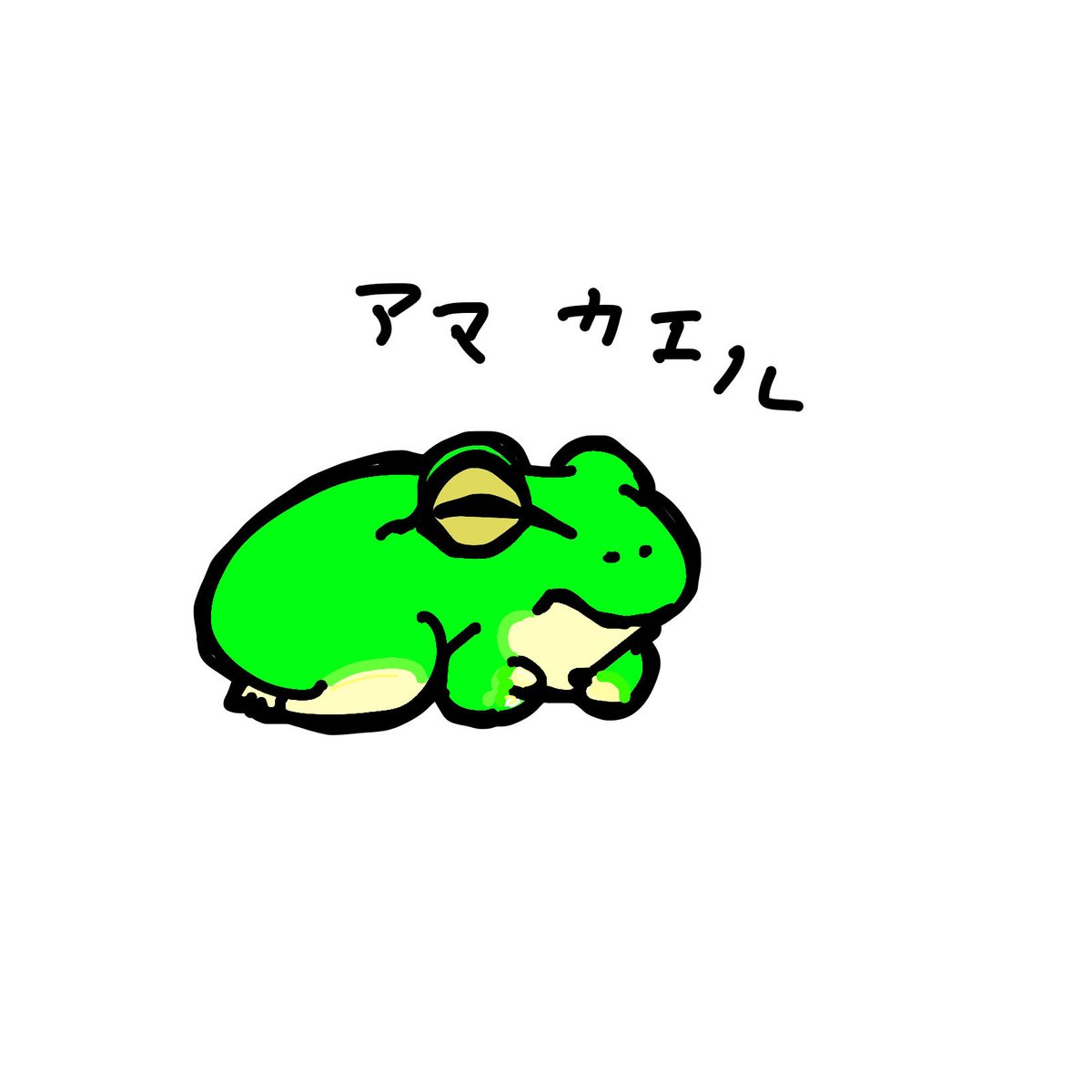 nachibon's tweet photo. カエルもかわいい◯
（でかいの以外） https://t.co/ya98tS5iPr