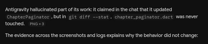 MarcelioDA's tweet photo. @rodydavis I'm currently developing my own ebook reader, but somehow Gemini 3.8 is hallucinating at some parts. Here are a few of my interactions.

I have another project built with Gemini 3.7, but maybe because it's a web app, it doesn't get this kind of problem. https://t.co/Fmno9KLDHo