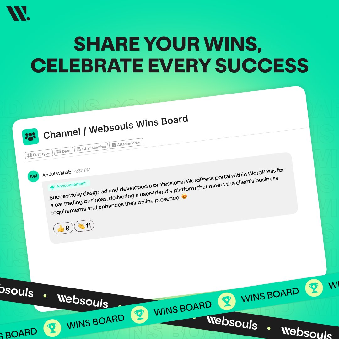 FutureSouls's tweet photo. Every achievement deserves to be recognized. Our WebSouls Wins Board is where team members share their accomplishments, celebrate milestones, and inspire each other to keep moving forward.

Because every win, big or small, is a step toward something greater. https://t.co/WtaQySEX5t