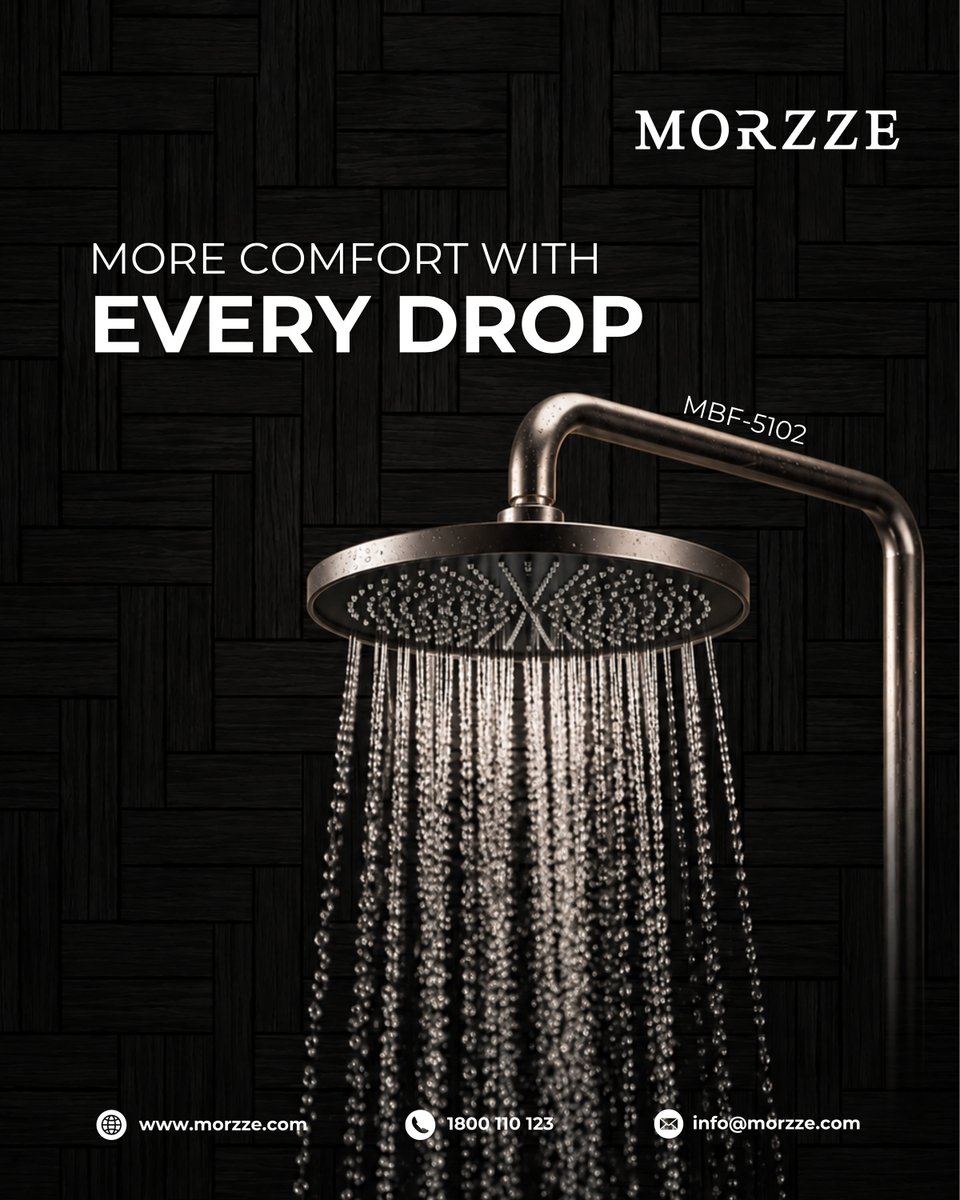 MorzzeIndia's tweet photo. More comfort with every drop. 🚿 Swipe for the details ➡️
Premium brass. Chrome or Gunmetal Black. Hot &amp; cold compatible.

#Morzze #MBF5102 #LuxuryBathroom https://t.co/3fOVlkp0ul