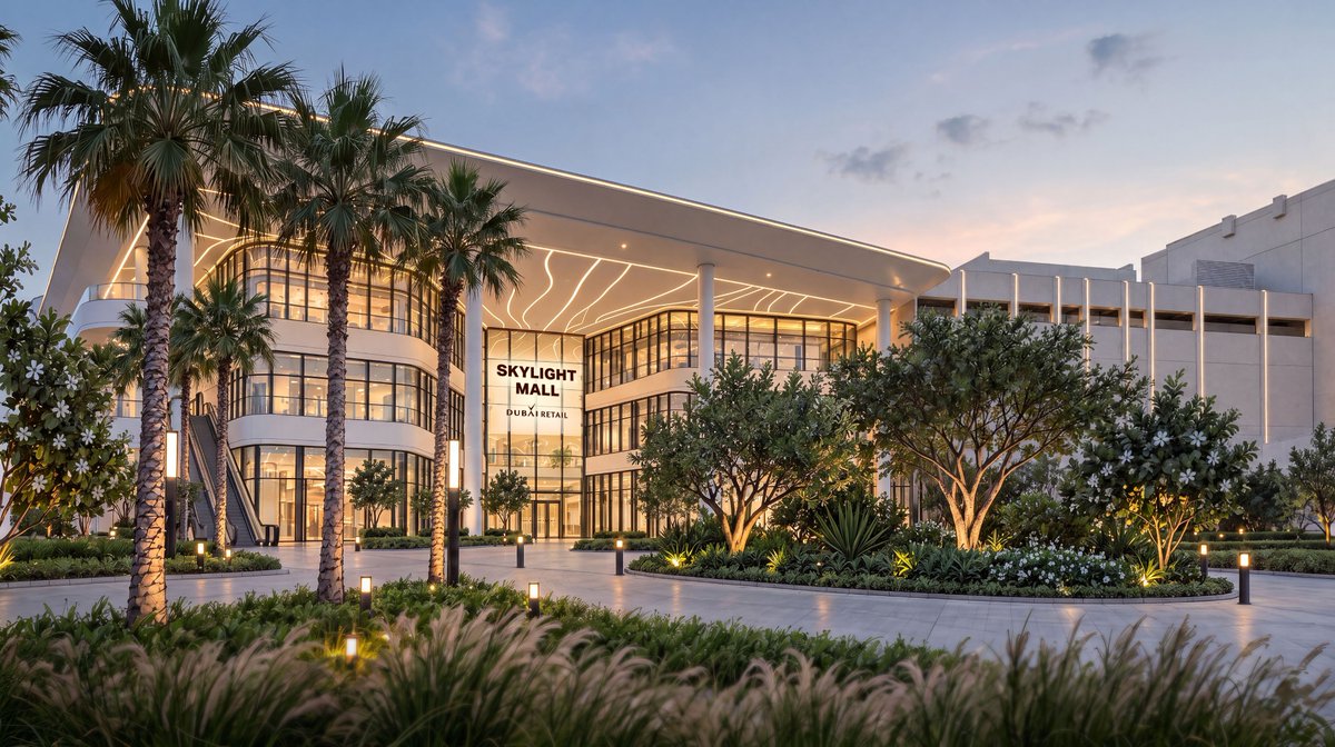 DXBMediaOffice's tweet photo. Dubai Retail, under Dubai Holding Asset Management, unveils Skylight Mall, a new super-regional destination set to open in 2027 on Al Khail Road. Spanning 1.3 million sq. ft. of gross leasable area (GLA), the mall will feature more than 360 stores, making it the latest addition to Dubai Retail’s growing portfolio of 58 malls and lifestyle destinations across the emirate.
