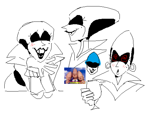 dvdexe's tweet photo. old doodles of queen  from a few months ago after watching the coneheads https://t.co/j58JMkHh4E