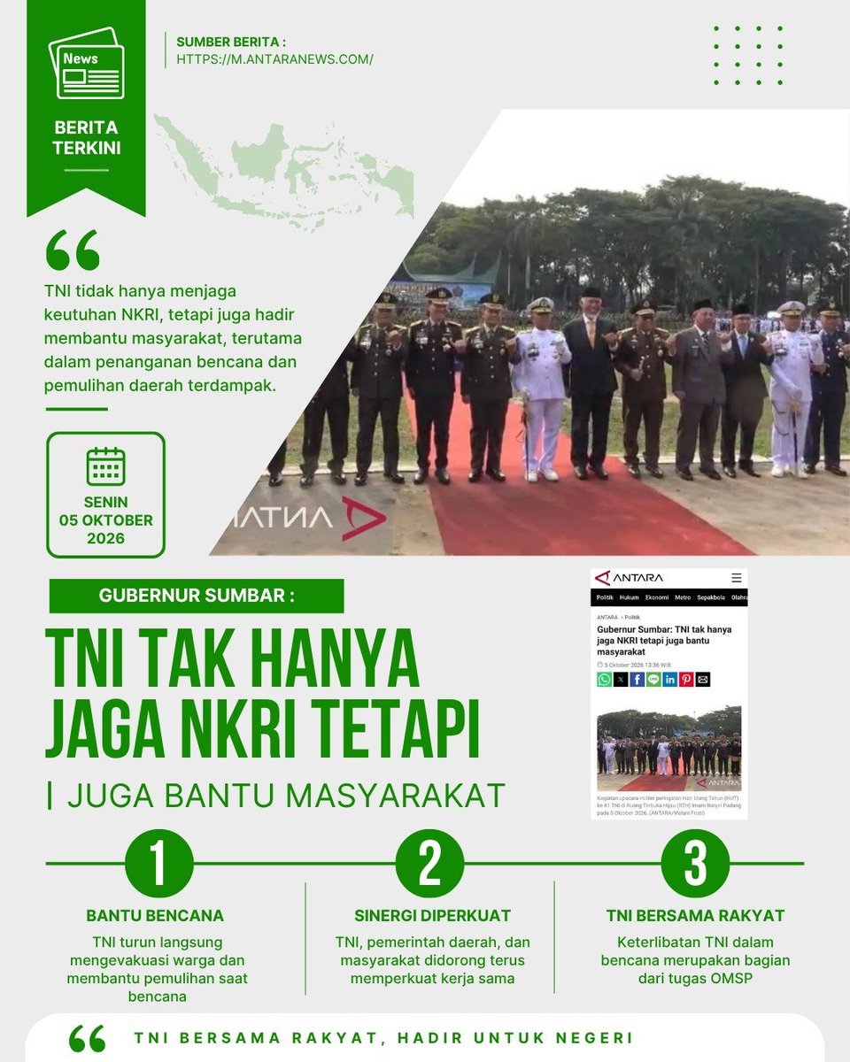 Adamfatiih_'s tweet photo. Tokoh adat, tokoh agama, perangkat desa, generasi muda, kader PKK, dan anak sekolah, seluruh mitra sejati TNI membangun ketahanan bangsa.
Bersatu Bersama Rakyat https://t.co/xCOw4r0P5G