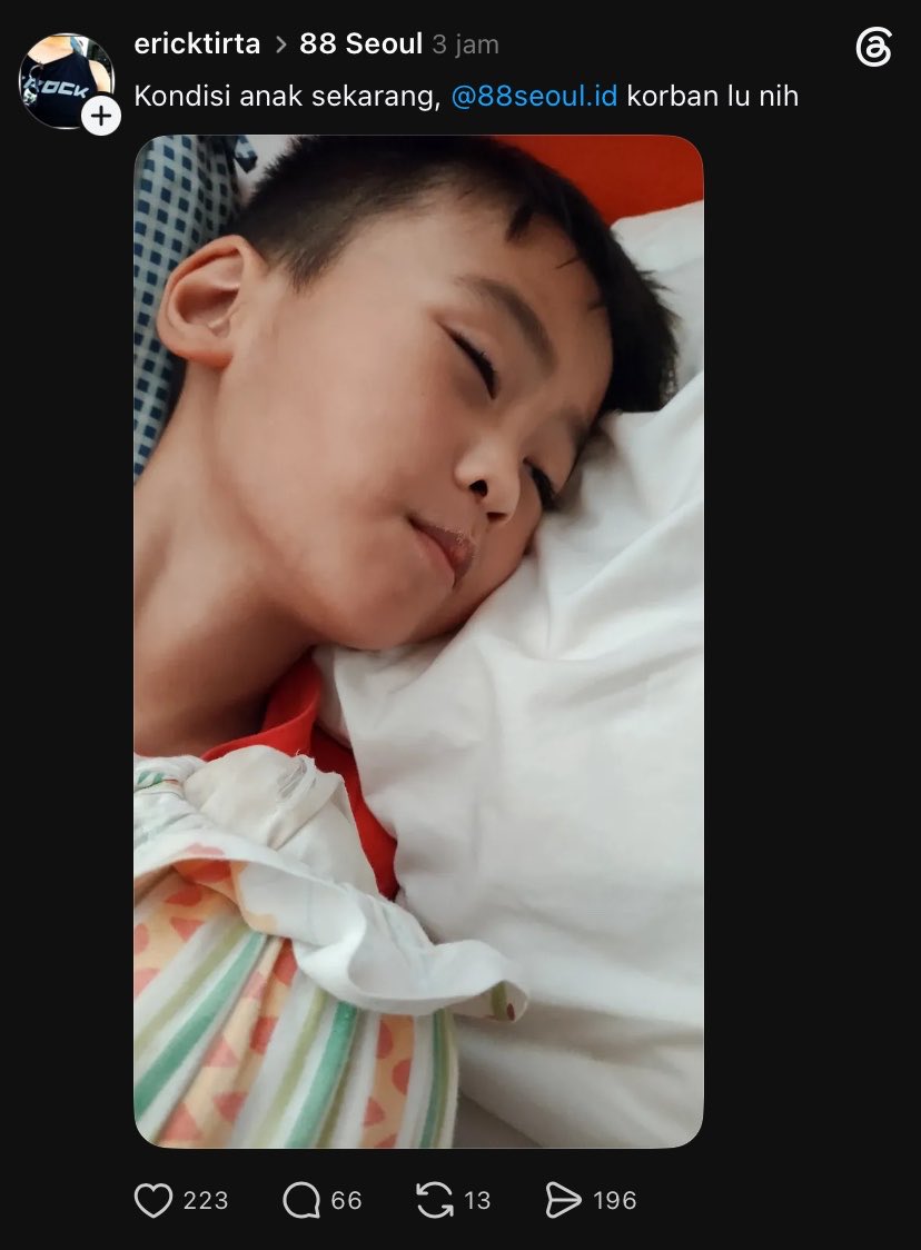 liclerc's tweet photo. Di threads ramai yang spill mereka keracunan makanan setelah makan di salah satu resto korea di paskal.

Korbannya gak satu-dua, tapi baanyaakk yang ikut bersuara kalau mereka juga keracunan, bahkan sampai demam berhari-hari dan diare.

Sampai sekarang pihak resto (88 seoul) belum beri tanggapan dan tanggung jawab. 

Harus dilaporkan sih ini, karena berbahaya mengancam nyawa. Apalagi ada korban anak2 juga 😭