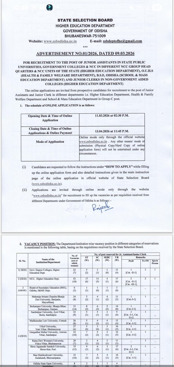 neha_laldas's tweet photo. ‼️ Attention Odisha SSB Applicants ‼️
Whoever has applied for these exams, and wants to challenge the reservation matrix here (more than 50%), please connect with us ASAP.

We are going to challenge this matrix in Court & need petitioners.

We will fight the case on your behalf & free of cost.
Please respond 🙏