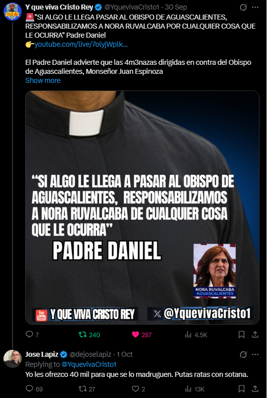 TheManHimzelf's tweet photo. @SSPEags @SSPMAgs amenaza de muerte https://t.co/9V9MqY7JoG