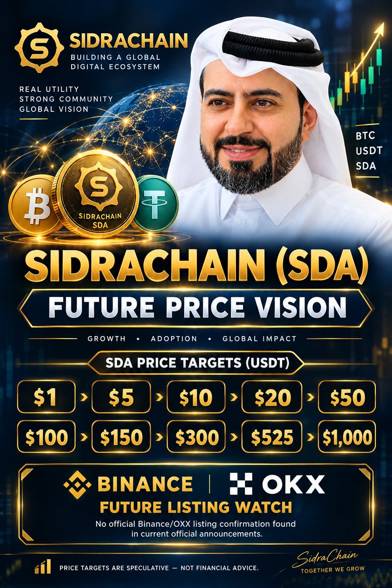 maljafeiri's tweet photo. USDT → BTC → SDA 

$1 → $5 → $10 → $20 → $50 → $100 → $150 → $300 → $525 → $1,000

The future belongs to strong ecosystems. 
🇶🇦 Qatar → GCC → 🌍 Global

DBN Platform is ready for the next chapter.

Sidra × DBN — BIG THINGS AHEAD. 

#SidraChain #SidraDEX #DBN #SDA https://t.co/5kqc7VNdNP
