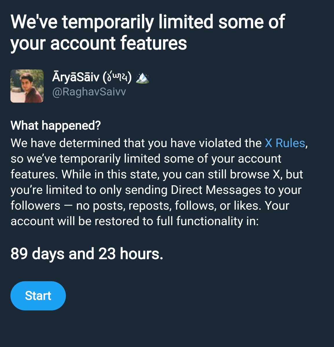 Advaitasaiv's tweet photo. Lmao they suspended my account for 90 days for this.

Indian can't even call for violence in defence against racists now? 

Lmao Indian state really need to start a war against The BIG TECH https://t.co/vC2edSOhl0