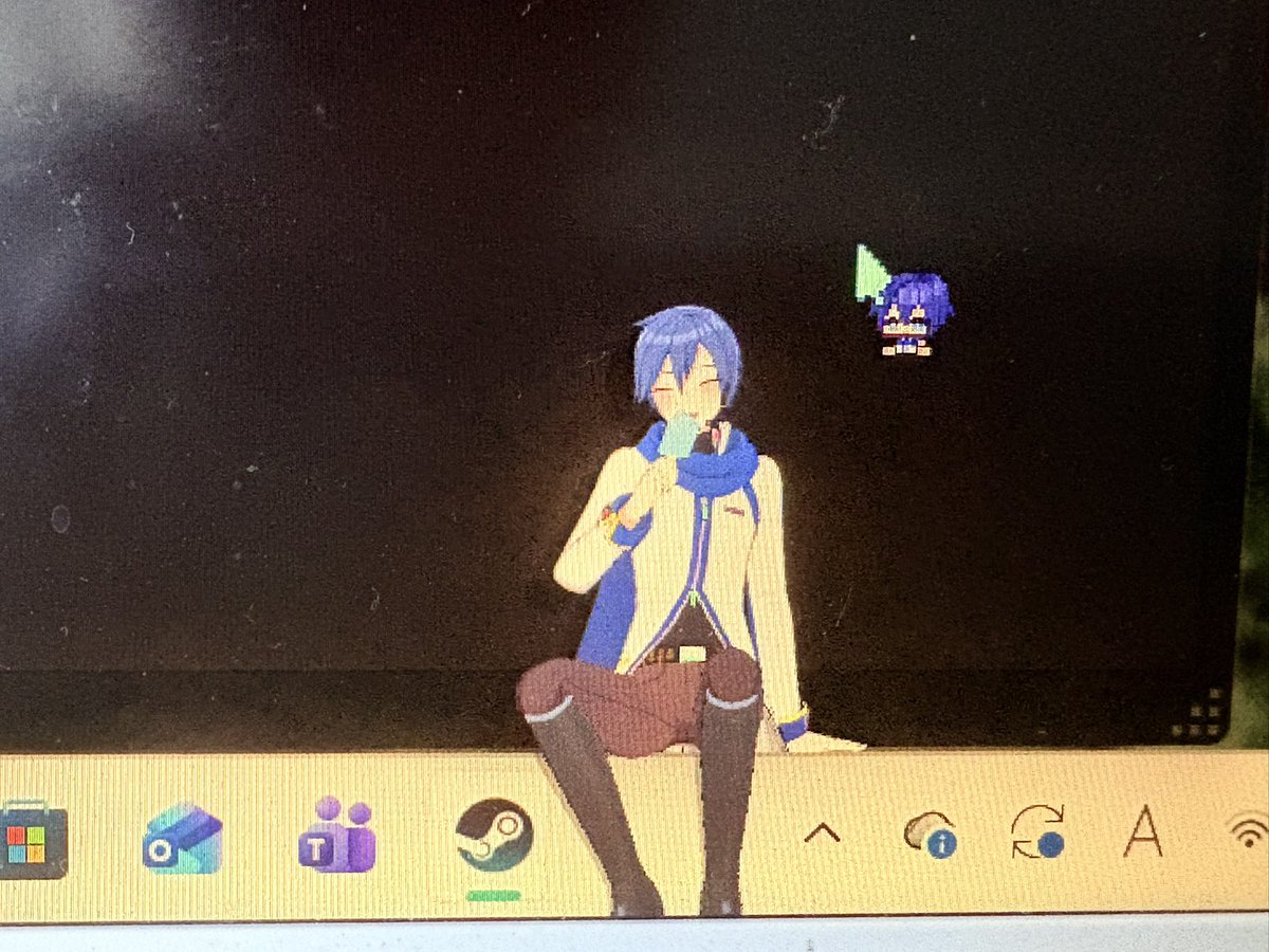 recite_silver11's tweet photo. ついに

💙DesktopMateお迎えしました💙

かわぃぃぃぃぃぃ……幸せ……✨✨✨✨

 #KAITO https://t.co/9fMEjPPaz6