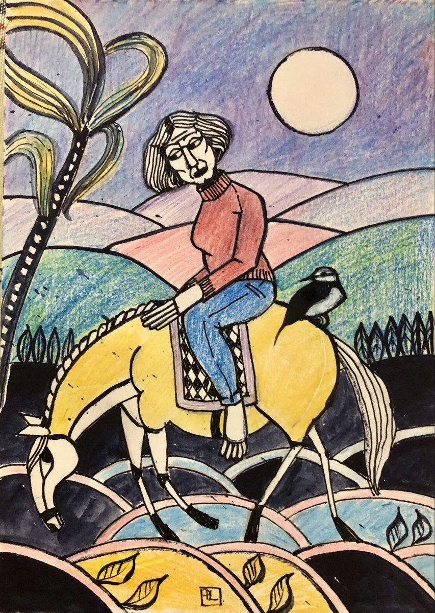 junerobin's tweet photo. Getting off will be a problem 👵🏼
#MondayMashup 🐴🐦‍⬛@StudioTeaBreak 
Ink and pencils ✏️ https://t.co/OrRndxqOeF