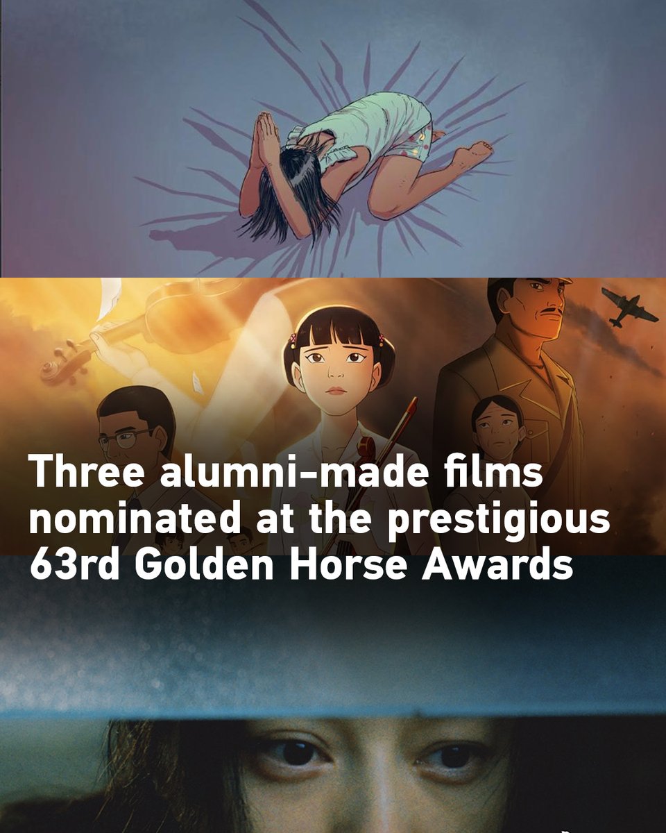NTUsg's tweet photo. Three of the five Singapore films nominated at the #GoldenHorseAwards are made by #NTUsgAlumni. 🎬

- Ah Girl: Priscilla Ang Geck Geck, an alumna of NTU's School of Art, Design and Media (ADM), is nominated for Best New Director.

- The Violinist: Directed by Ervin Han who serves on ADM’s Industry Advisory Committee, the film has been nominated for Best Animated Feature with ADM alumni Jasper Liu (ADM/2016) and Angelina Tan (ADM/2024) being part of the team behind the film.

- She Said: Directed by alumnus of NTU's Wee Kim Wee School of Communication and Information (WKWSCI), Ivan Tan, the film is nominated for Best Live Action Short Film.

Congratulations to our alumni filmmakers for putting Singapore cinema on the world stage.

Images: The Violinist, Priscilla Ang, Ivan Tan

#NTUsg #NTUsgEducation #SingaporeCinema #Arts #Filmmaking #Filmmakers @wkwschool