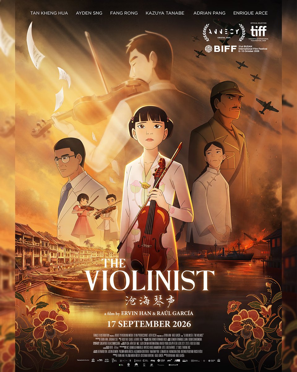 NTUsg's tweet photo. Three of the five Singapore films nominated at the #GoldenHorseAwards are made by #NTUsgAlumni. 🎬

- Ah Girl: Priscilla Ang Geck Geck, an alumna of NTU's School of Art, Design and Media (ADM), is nominated for Best New Director.

- The Violinist: Directed by Ervin Han who serves on ADM’s Industry Advisory Committee, the film has been nominated for Best Animated Feature with ADM alumni Jasper Liu (ADM/2016) and Angelina Tan (ADM/2024) being part of the team behind the film.

- She Said: Directed by alumnus of NTU's Wee Kim Wee School of Communication and Information (WKWSCI), Ivan Tan, the film is nominated for Best Live Action Short Film.

Congratulations to our alumni filmmakers for putting Singapore cinema on the world stage.

Images: The Violinist, Priscilla Ang, Ivan Tan

#NTUsg #NTUsgEducation #SingaporeCinema #Arts #Filmmaking #Filmmakers @wkwschool